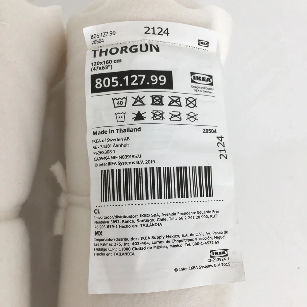 IKEA Thorgun Blanket White NEW Bundle of 2  Soft Cozy Fleece Throw Blankets NWT